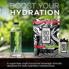 BO3.0 electrolyte packets after workout for rapid rehydration and recovery.