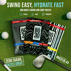 BO3.0 electrolyte packets in gym setting support post-workout recovery.