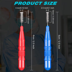 Green floss picks (200 pcs) with red and blue packs (50 pcs) for Boao set