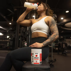 Boba Tea Protein third-party testing label indicating safety and quality.