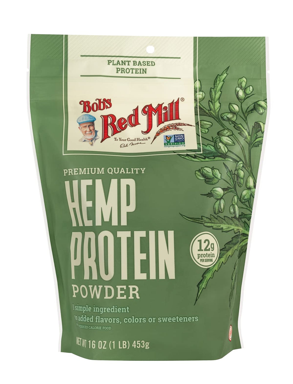 Bob's Red Mill hemp protein powder scoop for quick protein in shakes and yogurt