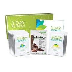BODi 3-Day Refresh Kit Shakeology bottle on counter supports daily nutrition and energy