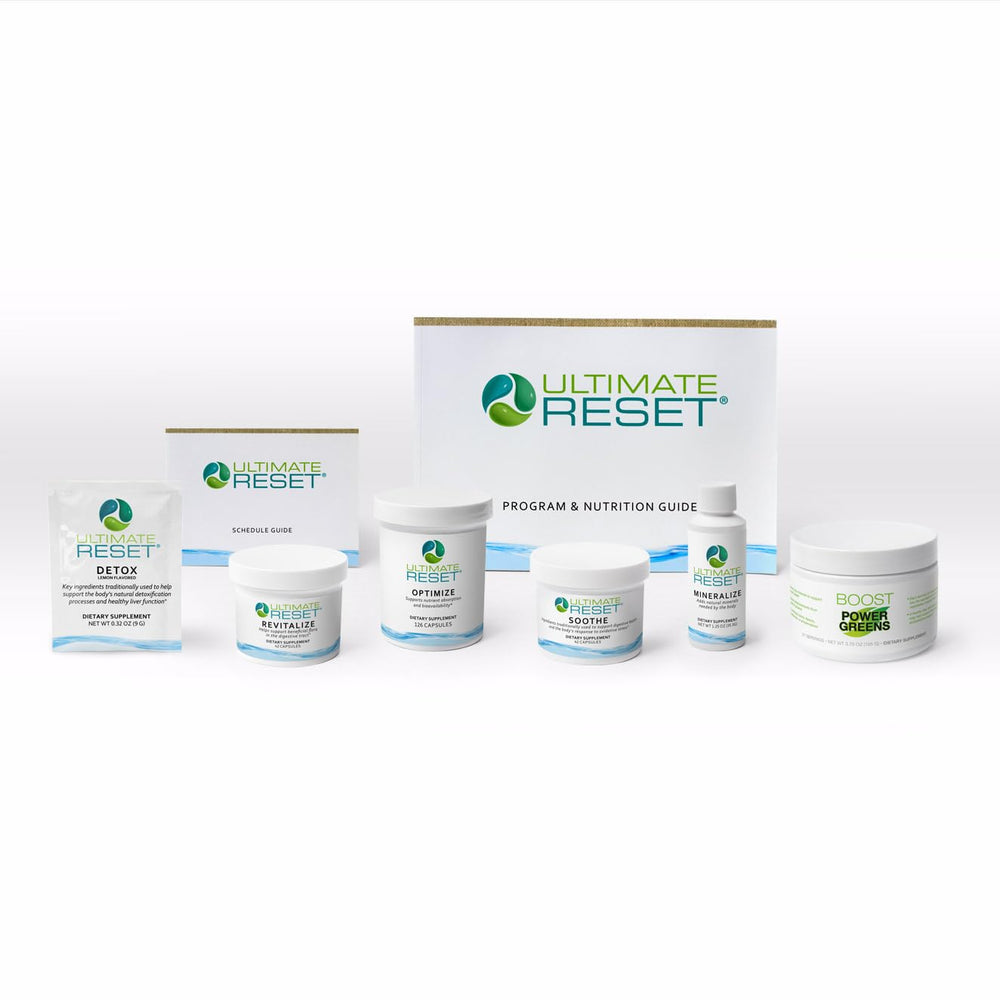 BODi Ultimate Reset Power Greens bottle pour supports daily nutrient intake.