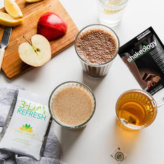 BODi clean eating plan visuals with recipes and a grocery list.