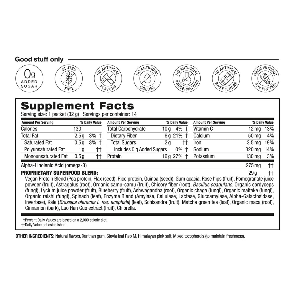 Vanilla Shakeology shake poured into a glass, showing smooth texture