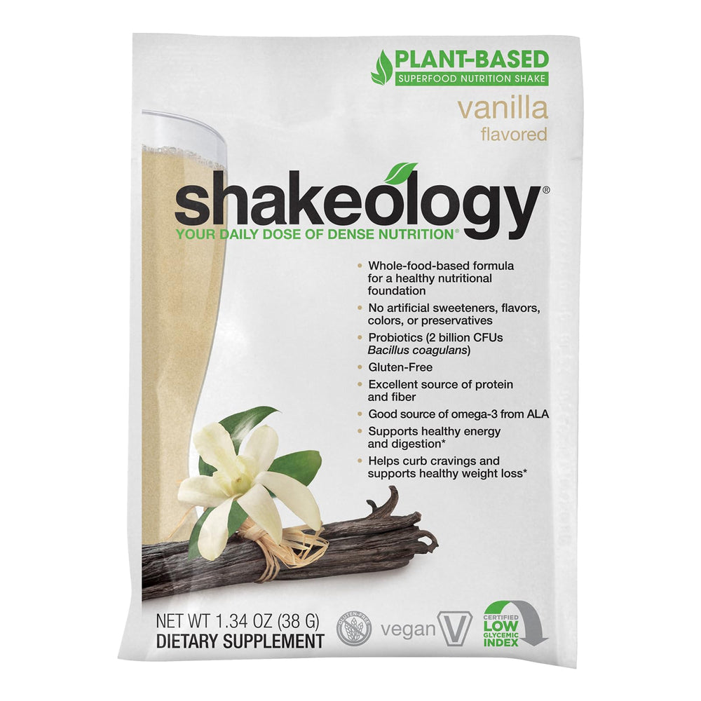 BODi Shakeology vanilla gluten-free label signals clean nutrition