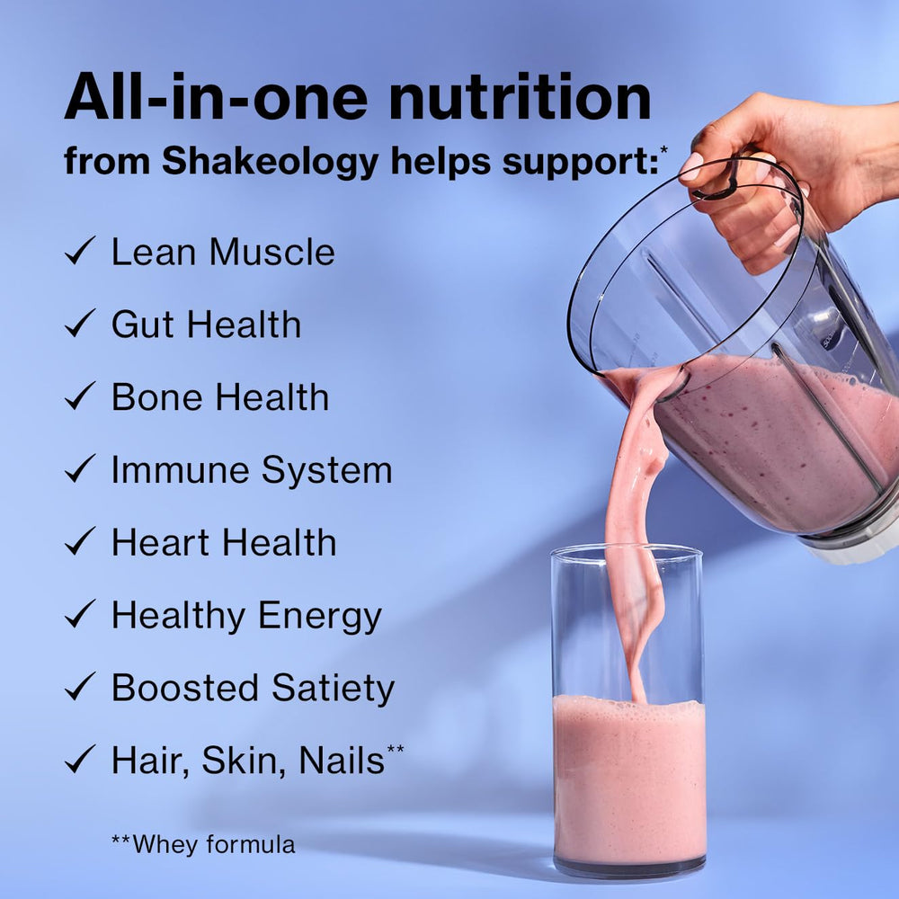 Close-up of plant-based ingredients in BODi Shakeology vanilla mix