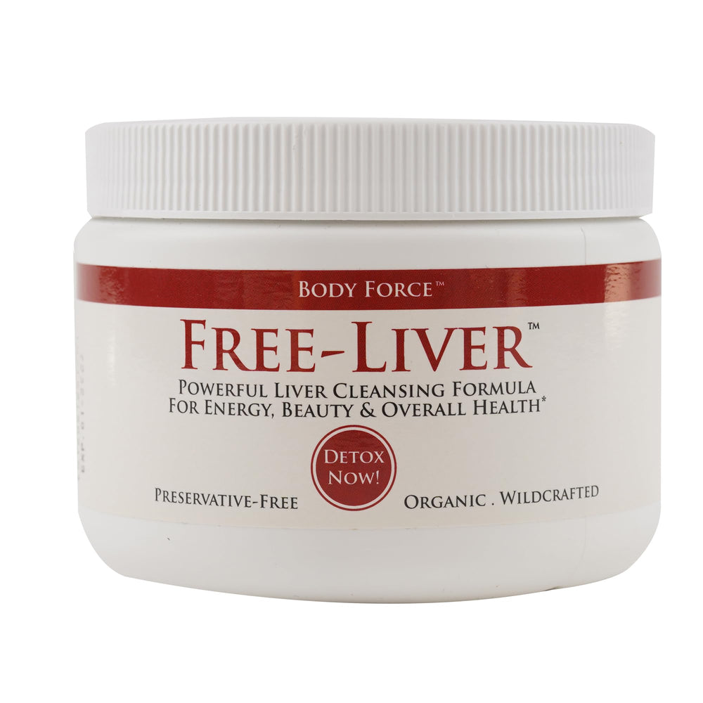 Body Force Liver Formula Powder hero shot in a tub