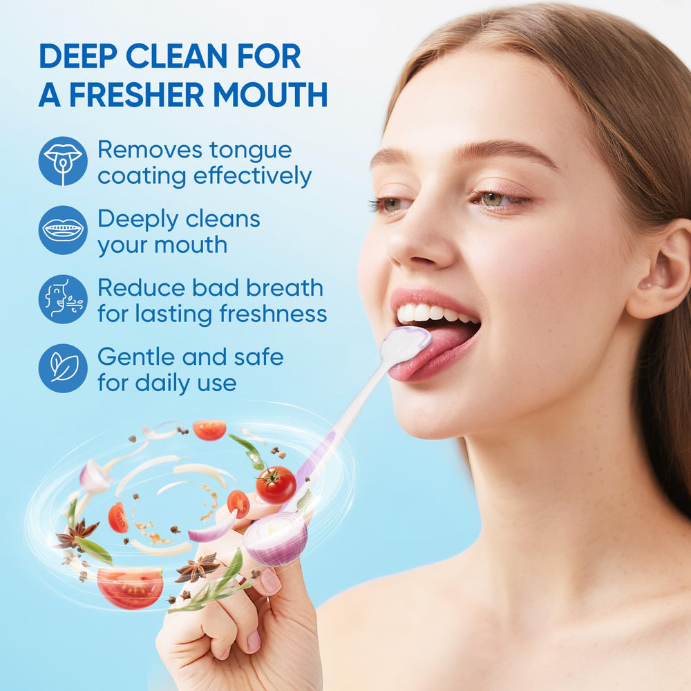 Travel-friendly tongue cleaning kit in compact case