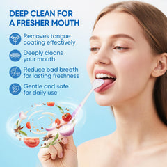 Travel-friendly tongue cleaning kit in compact case