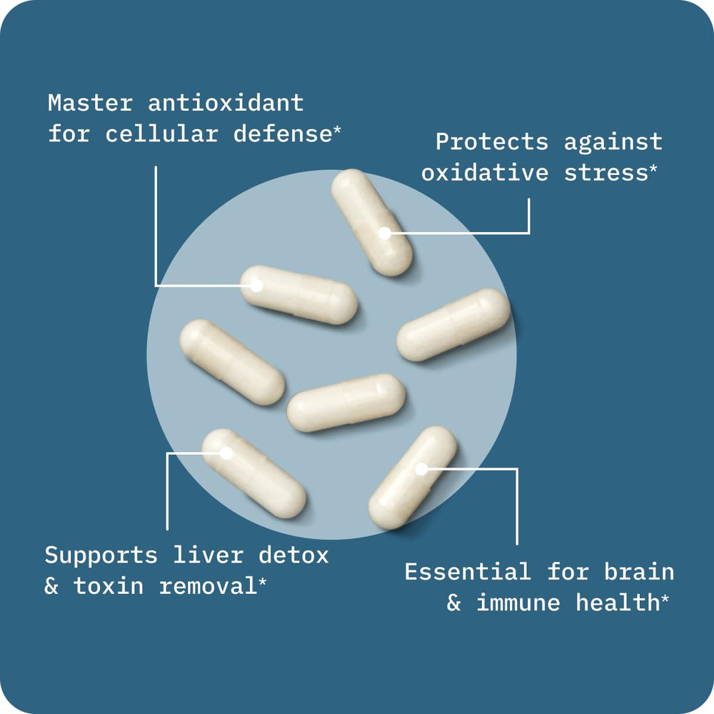 BodyBio Liposomal Glutathione third-party testing seal indicates rigorous quality checks.