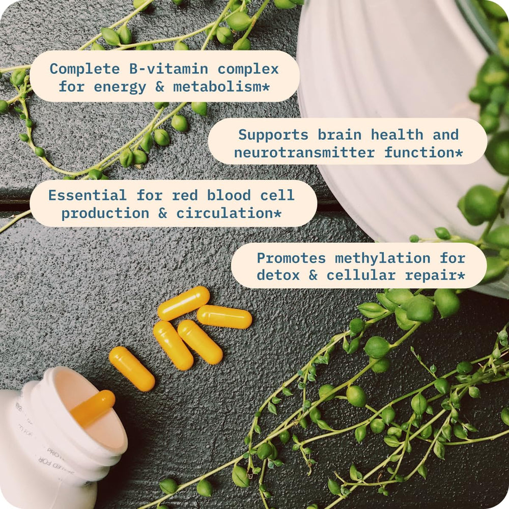 90 capsules bottle of BodyBio Vitamin B+ Complex