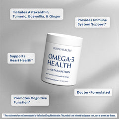 Close-up of omega-3 soft gels with fish oil label