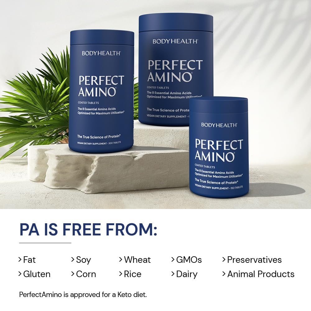 Vegan, keto-friendly PerfectAmino with no sugar