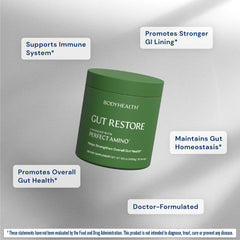 PerfectAmino ingredients label for BodyHealth Gut Restore
