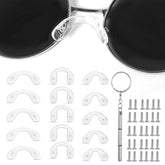 BOHUIZ 15-piece nose pads set in three sizes for glasses