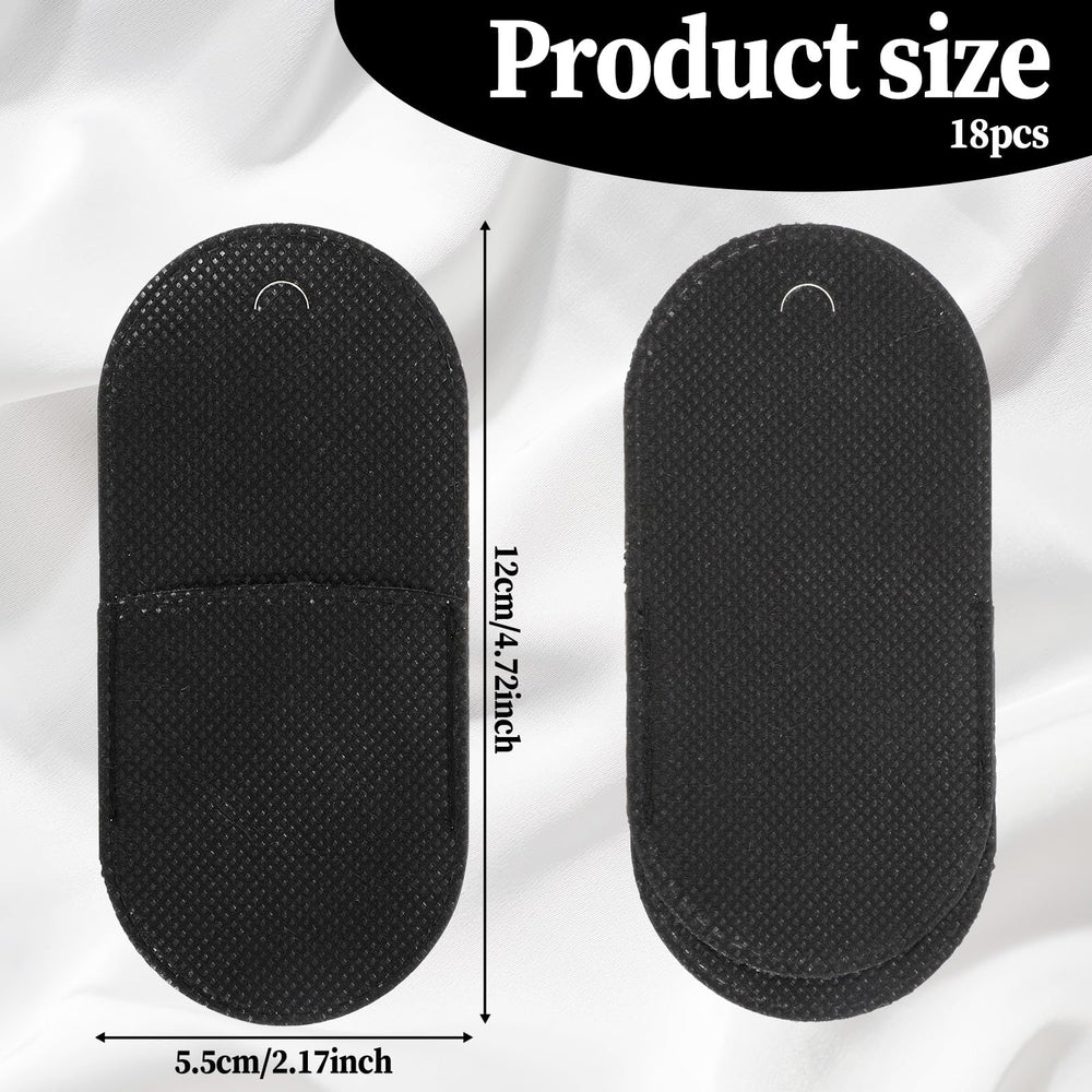 Close-up of one eye patch with a pre-made hole for glasses temple