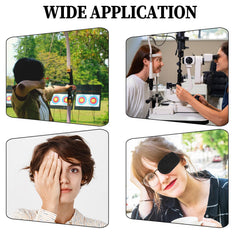 Eye patch positioned on a glasses frame for use