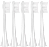 Five-pack white Boka 3.0 replacement toothbrush heads with dust cover
