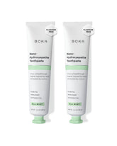 Hero image: Boka fluoride-free toothpaste Ela Mint two-pack with packaging