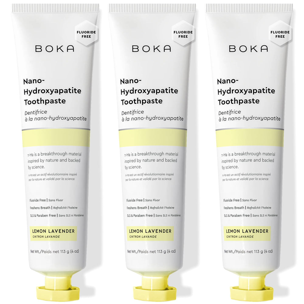 Boka fluoride-free toothpaste Lemon Lavender 4 oz 3-pack – front view