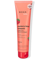 Front packaging of Boka Fluoride-Free Toothpaste Strawberry Mango 4 oz 1pk