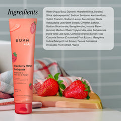 Child brushing with Boka Fluoride-Free Toothpaste