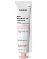 Front view of Boka Nano Hydroxyapatite toothpaste in 4 oz tube