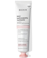 Front view of Boka Nano Hydroxyapatite toothpaste in 4 oz tube