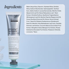 Mint flavored toothpaste with whitening effect