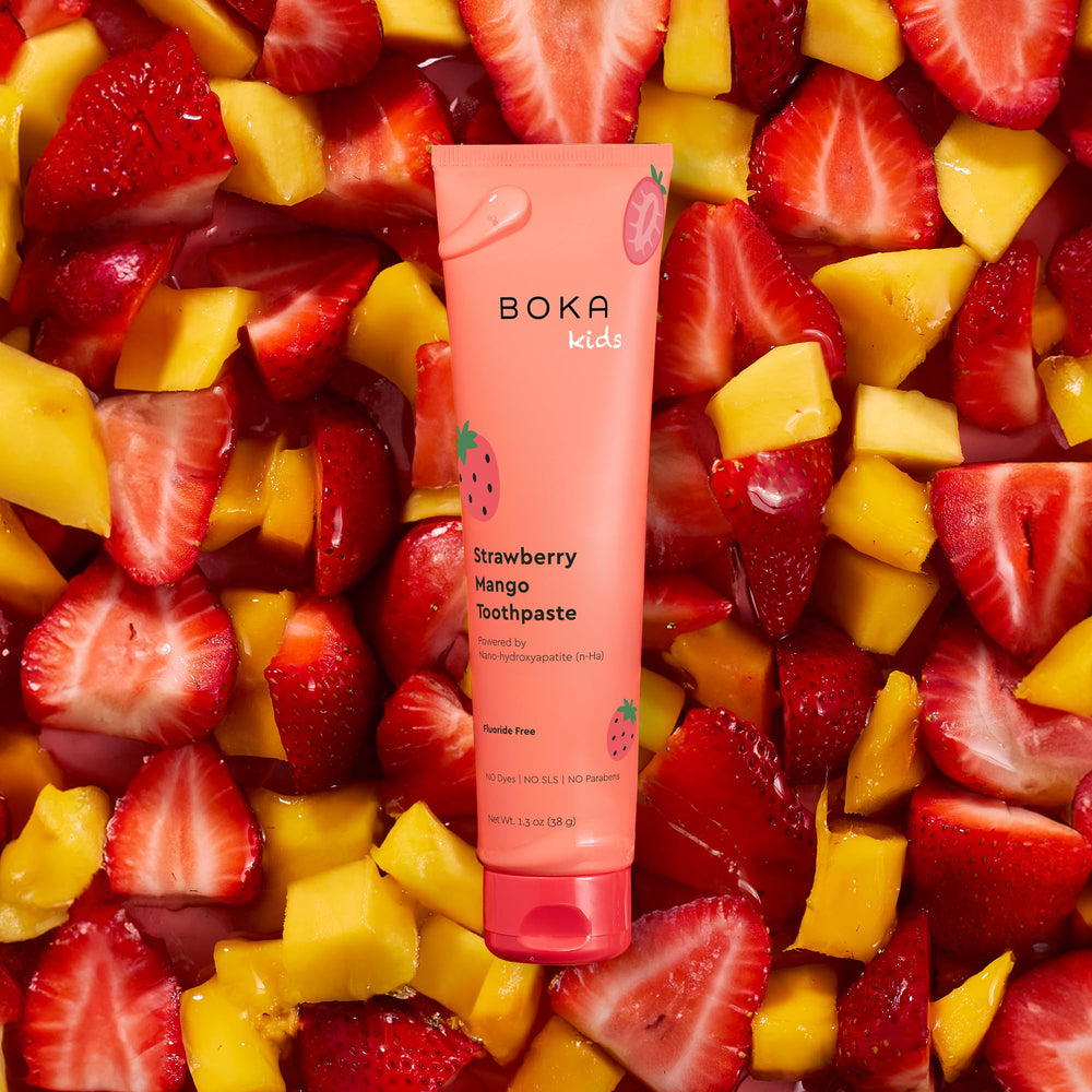 Strawberry Mango flavor toothpaste tube 1.3 oz