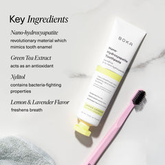 Close-up of toothpaste texture with natural ingredients
