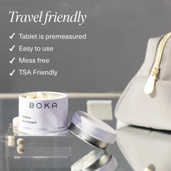 Fresh mint breath concept with tablets