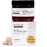 Boka Vital Bite probiotic chewables on a white background