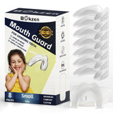 Pack of 8 Bokzen Kids Mouth Guards displayed together