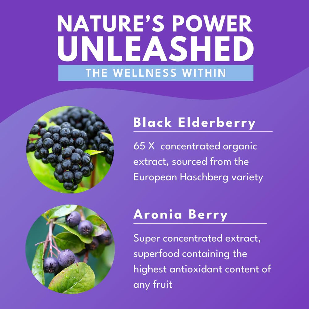 Vegan, Non-GMO, Gluten-Free Bold Botanica Elderberry Elixir packaging