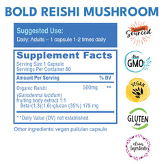 Illustration of immune-supporting beta-glucans for Bold Botanica Reishi
