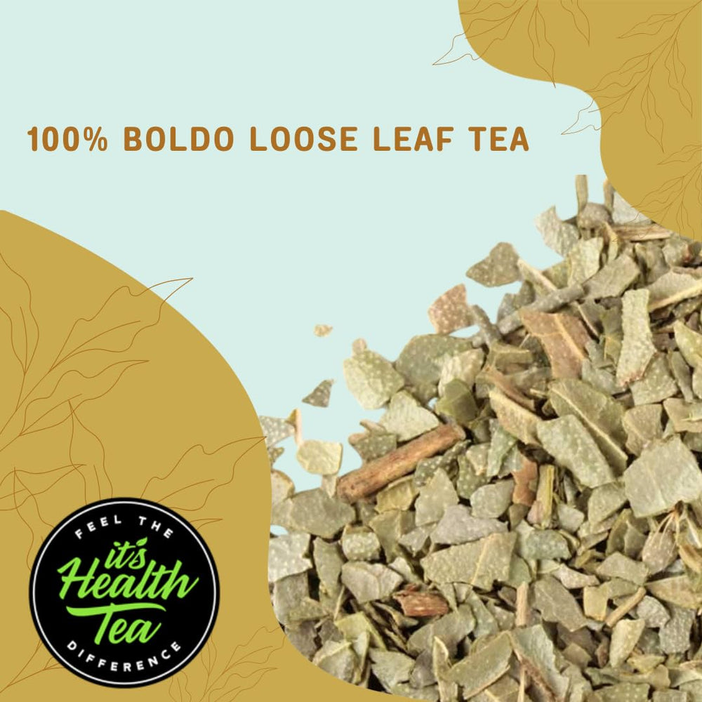 Close-up of Boldo tea leaves