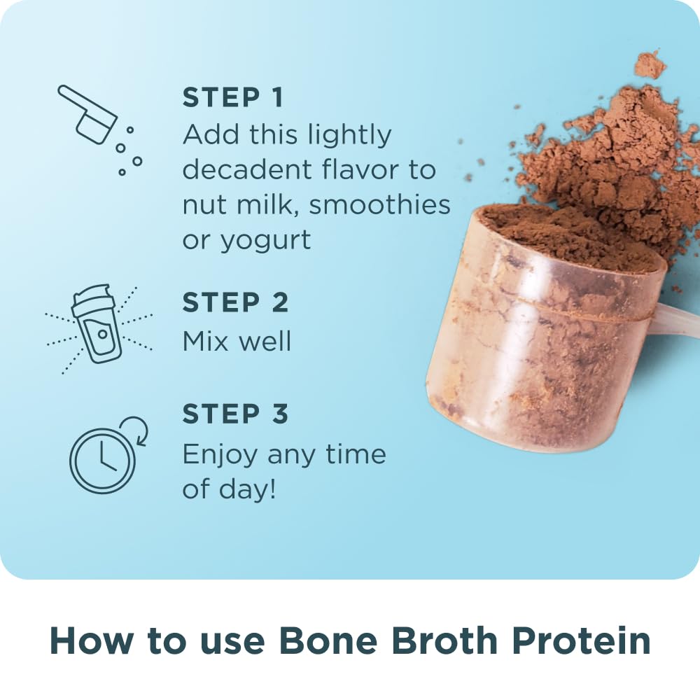 Concentrated chicken bone broth protein powder formula, USA-made