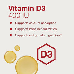 Graphic depicting bone health with Vitamin D3