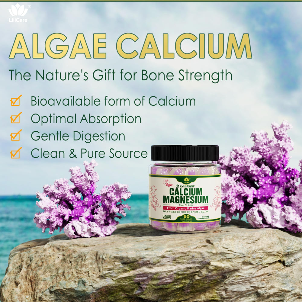 Bone health gummies from plant-based calcium