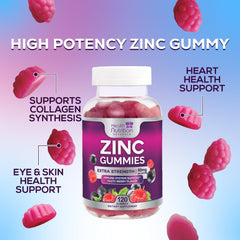 Zinc gummies supporting bone health and skin
