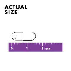 Graphic showing bones and heart health with capsules