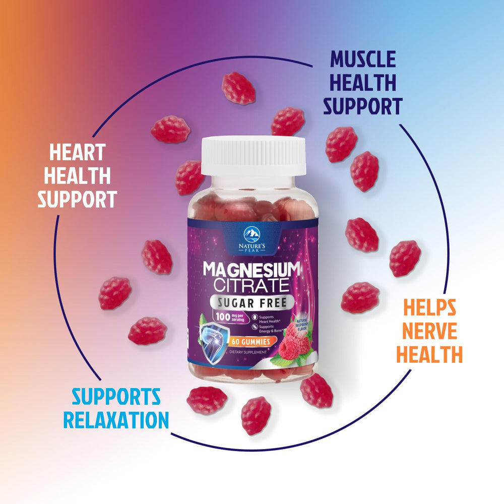 Gummies supporting bones and muscles with magnesium citrate