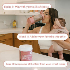 Lactation-safe protein shake for moms