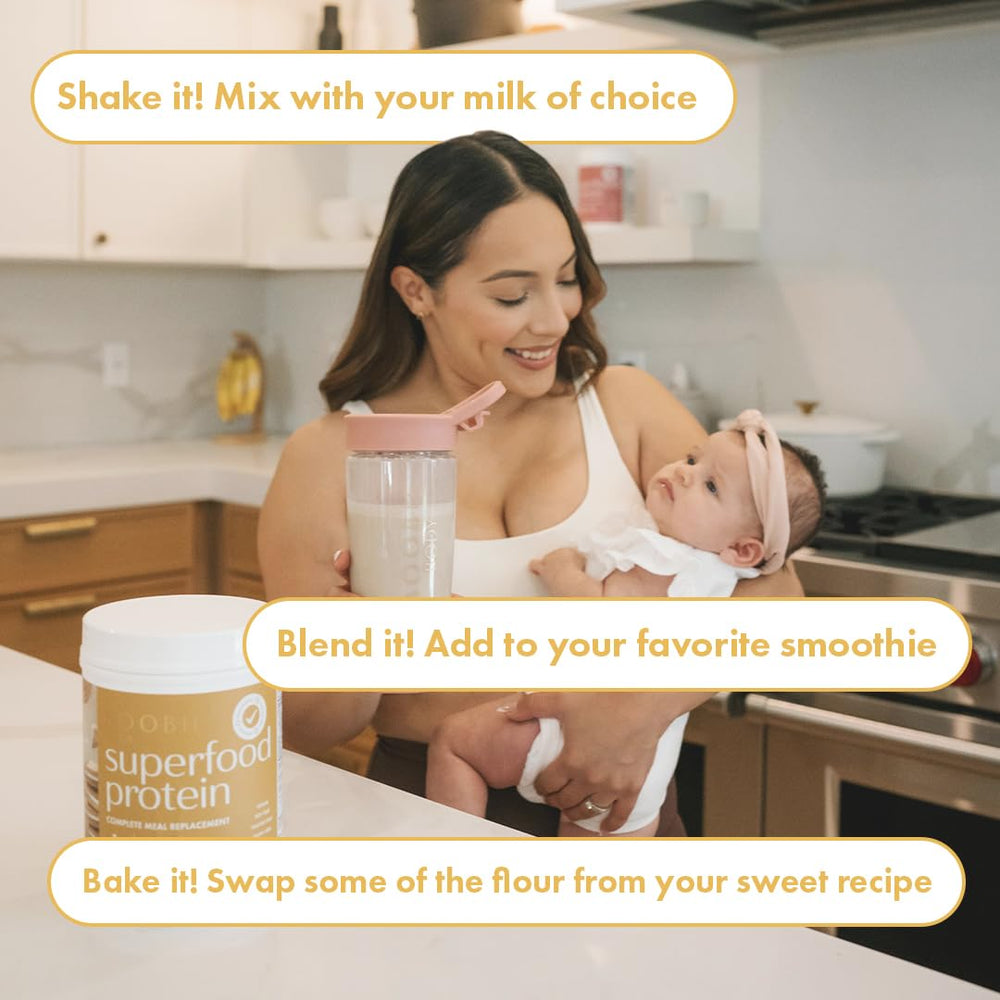 Happy mom energized with a Boobie Body shake