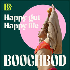 BoochBod USA-made GMP facility seal promoting quality.