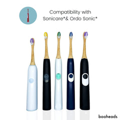 Close-up of bamboo toothbrush head bristles