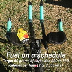 Energy gel pouch with nutrition information