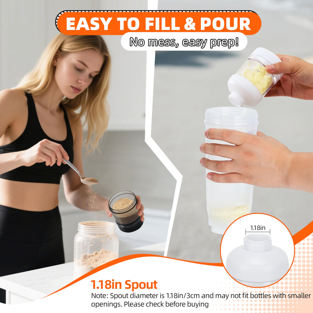 BooMetCheer protein container keychain offers hands-free gym bag attachment.